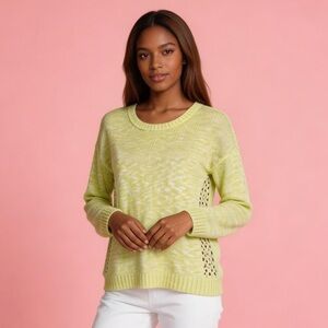 MAK SWEATER | Yellow Lightweight Knit Sweater Sz S
